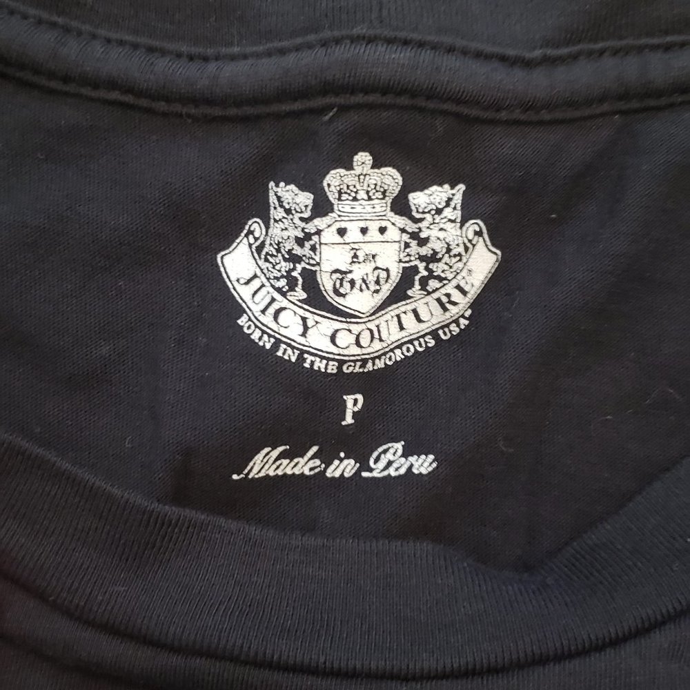 Juicy Couture black and hot pink t-shirt. - Picture 2 of 6